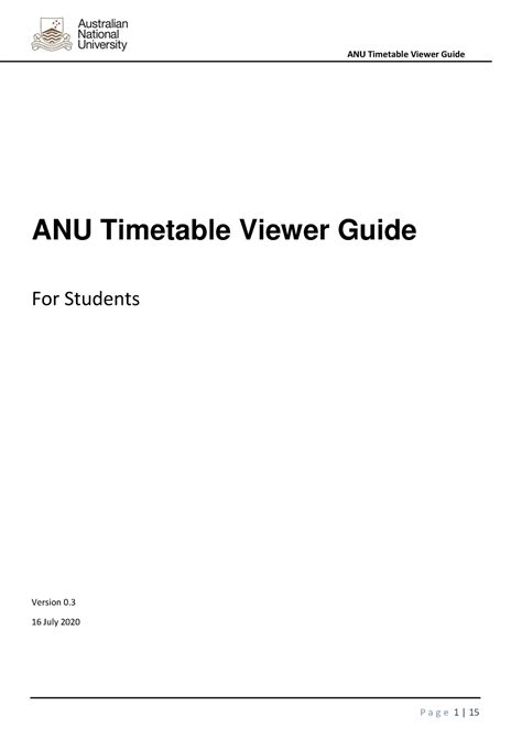 unimelb my timetable|mytimetable student anu.